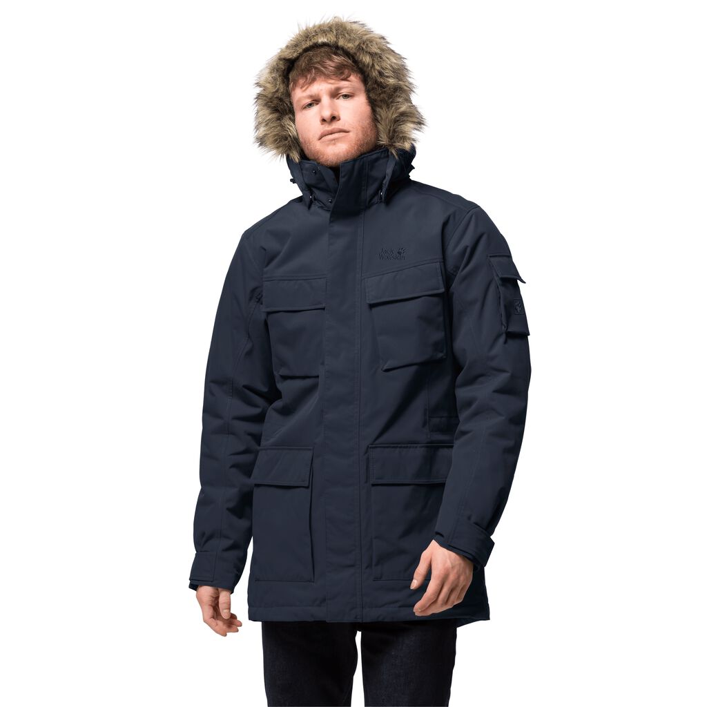 Jack Wolfskin GLACIER CANYON Férfi Télikabát Kék - EKLGFD-217